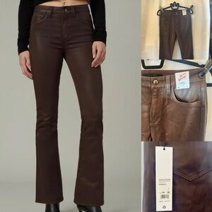 Joe’s Women’s Jeans Hi Honey Coated High-Rise Bootcut Jeans Brown 26 NWT